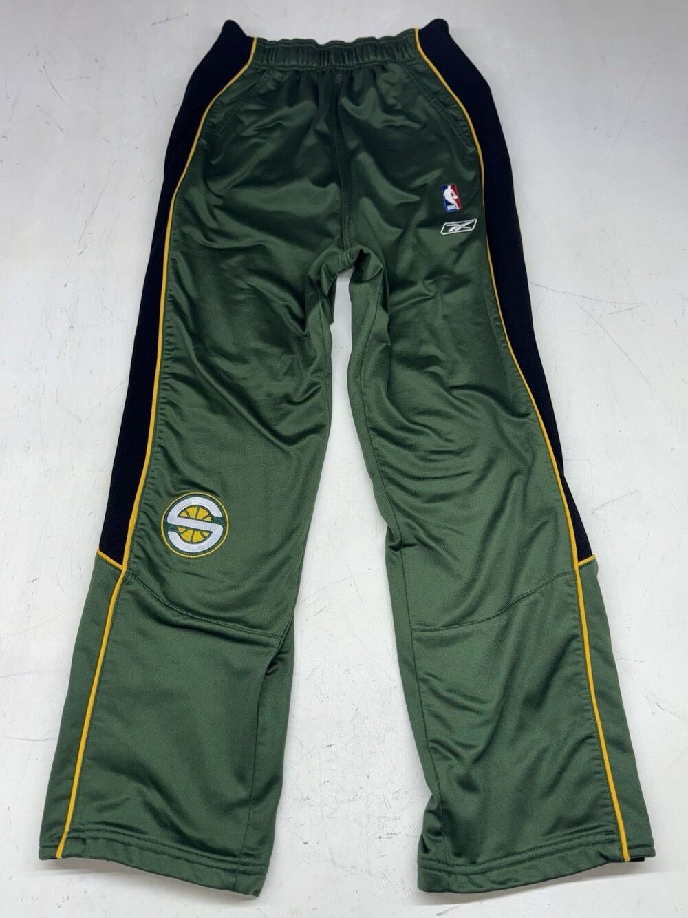 Seattle SuperSonics Reebok Breakaway Track Warmup Sweat Pants Green Mens Small